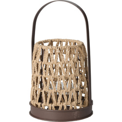 Felinar impletit cu maner, 18 x 32 cm