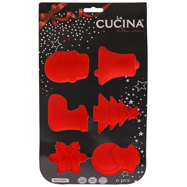 Forme pentru prăjituri 3D, temă de sărbătoare, 31 x 17 cm, negru