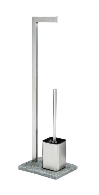 Suport pentru hârtie igienică și perie de toaletă, GRANITE - 2 în 1, WENKO