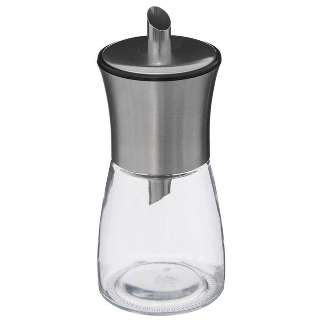 Zahărnita cu dozator din oțel inoxidabil, sticlă, Ø 6,5 cm