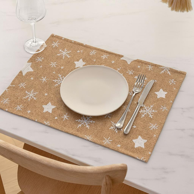 Individual de iuta cu stele, 45 x 30 cm