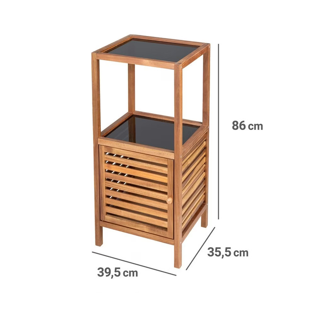 Coloană de baie din lemn de salcâm FONDI, înălțime 86 cm
