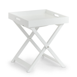 Masuta laterala cu tava, MDF, 40 x 40 x 46,5 cm