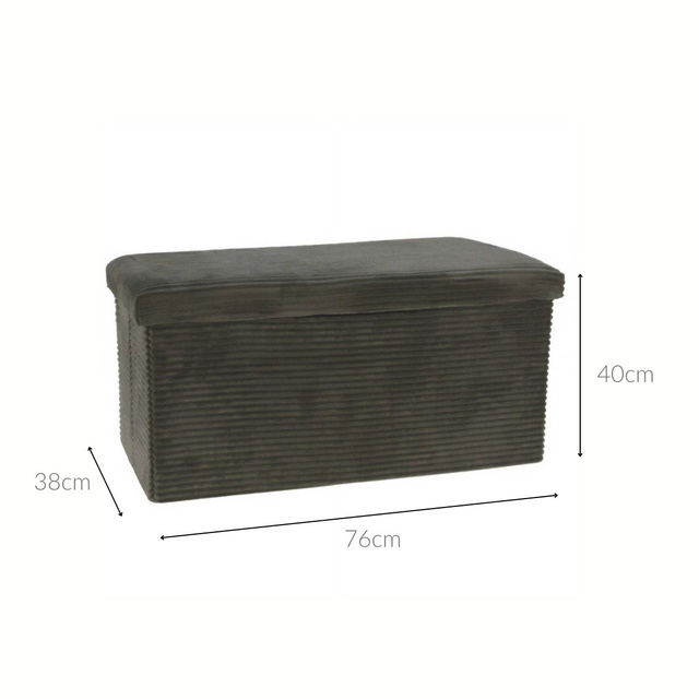 Puf lung din catifea, 76 x 40 x 38 cm