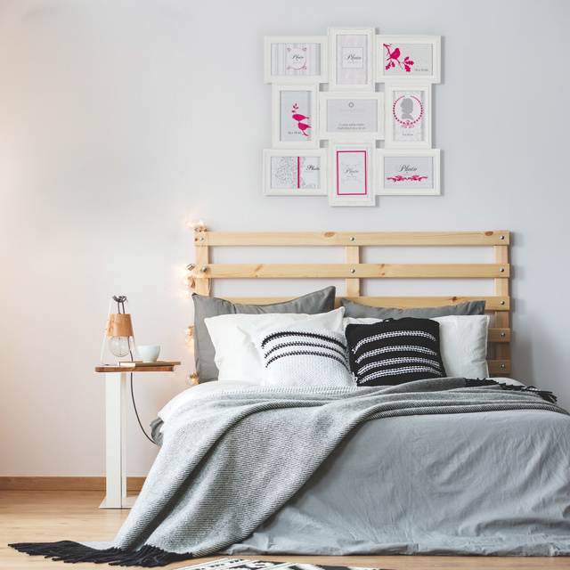 Rama foto colaj 9 fotografii, Alb, 50x50x2 cm, Atmosphera Créateur d'intérieur,