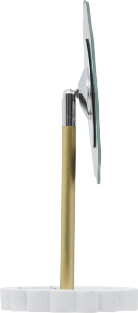 Oglindă cosmetică floare MARBY cu tavă pentru bijuterii, Ø 12,2 cm