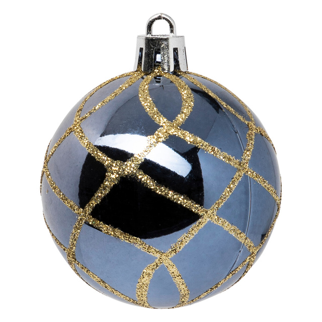 Set globuri cu modele cu sclipici, Ø 6 cm