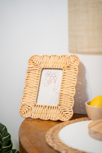 Rama foto Edward, ratan, 21 x 24 cm