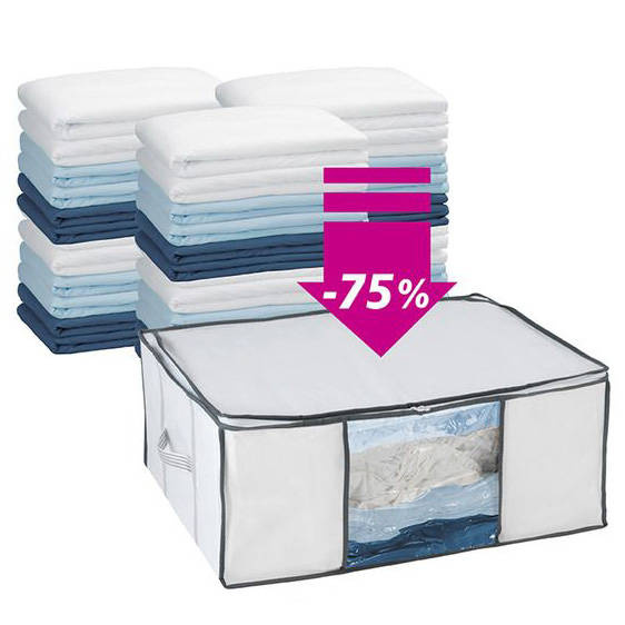 Husă pentru lenjerie de pat, haine SOFT + sac vacuum, dimensiune L, WENKO