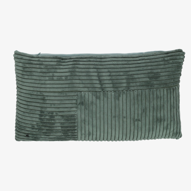 Pernă decorativă cu patchwork din catifea, 30 x 50 cm