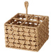 Coș țesut Chariso cu mâner, pătrat