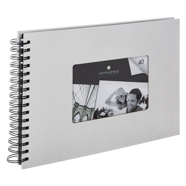 Album pentru 160 de fotografii, pe spirală, alb, 32 x 22 cm