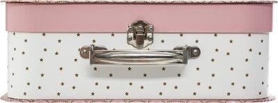 Set 3 cutii decorative din carton, Roz