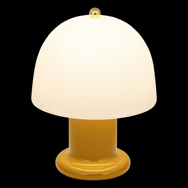 Lampă de masă Rick galben LED sticlă înălțime 21 cm