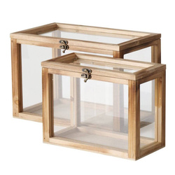 Set 2 cutii  inchise din lemn  Malek