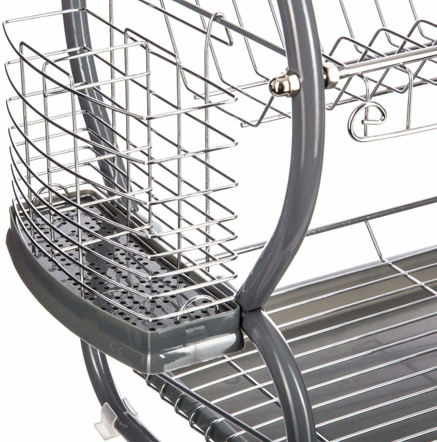 Scurgator vase 2 niveluri + coș pentru tacâmuri