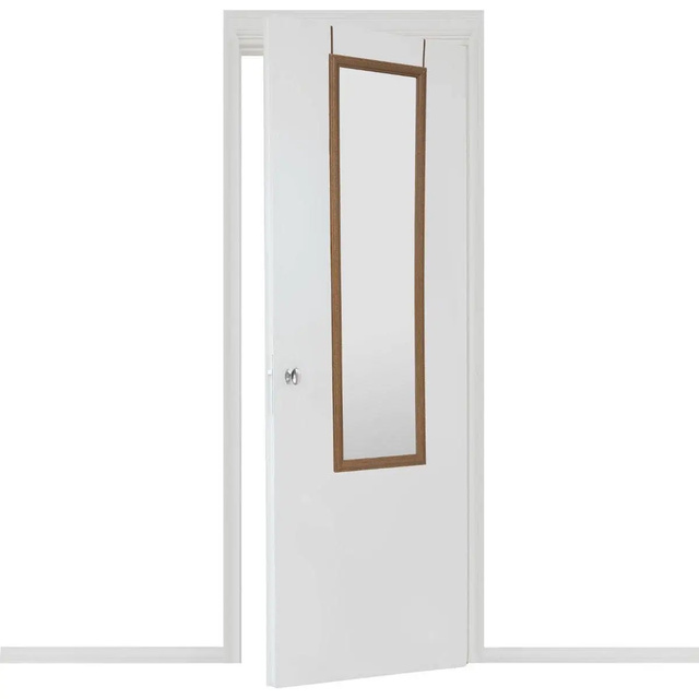 Oglindă înaltă în cadru de plastic pentru agățat pe ușă, 125,5 x 35,5 x 2 cm