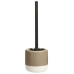 Perie WC cu recipient ceramic THE PASTELS, Ø 11,6 x 38 cm, taupe