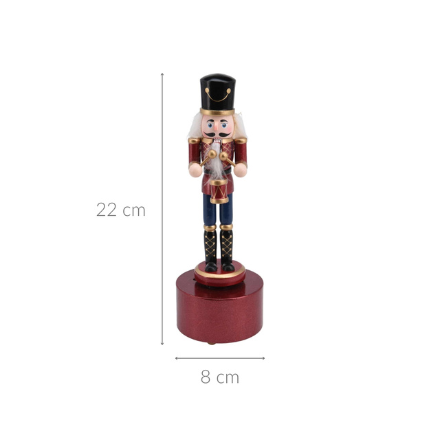 Bunic cu nuci și cutie muzicală, 22 cm