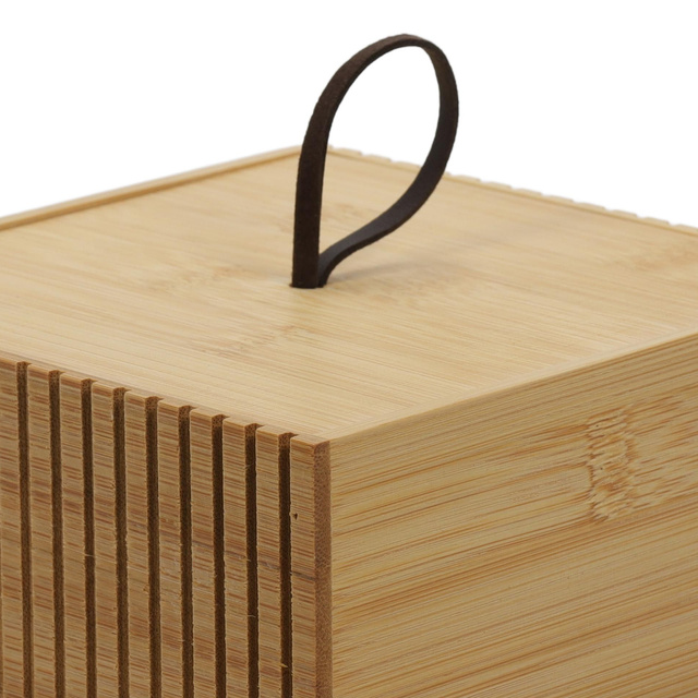 Organizator baie din bambus, 15 x 15 x 7 cm