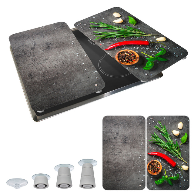 Set 2 plite de protectie pentru aragaz ROSEMARY