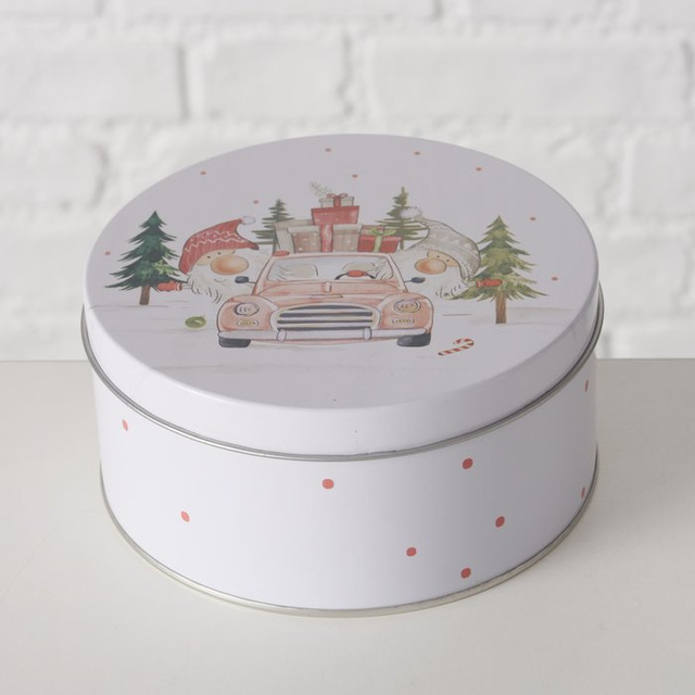 Set de trei cutii de depozitare CARRIE, Ø 14-20 cm