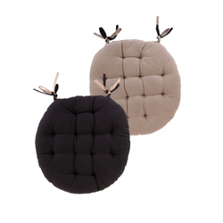 Perna rotundă pentru scaun cu legături DUO, 100% bumbac, Ø 38 cm