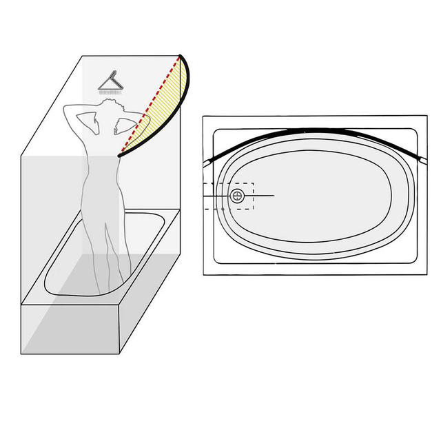 Baston telescopic pentru perdea de duș, Ø 2,5 cm, 110-200 cm, WENKO