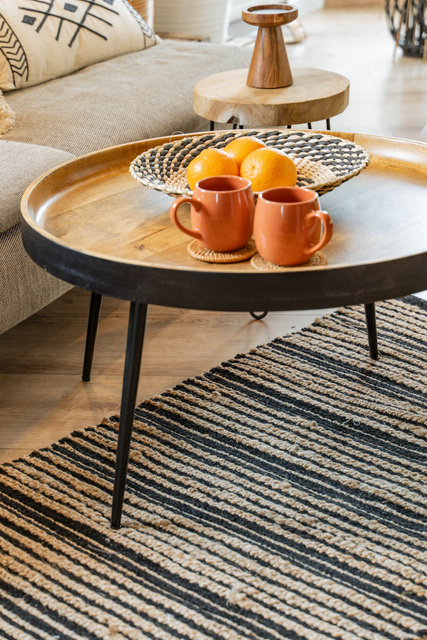 Masuta SIWAN din lemn de mango, Ø 70 x 36 cm