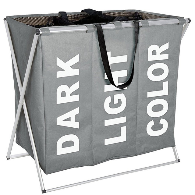 Containere pentru rufe TRIO GREY - până la 130 de litri, WENKO, gri