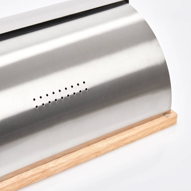 Cutie de pâine metalică pe bază de lemn, ZELLER, albă