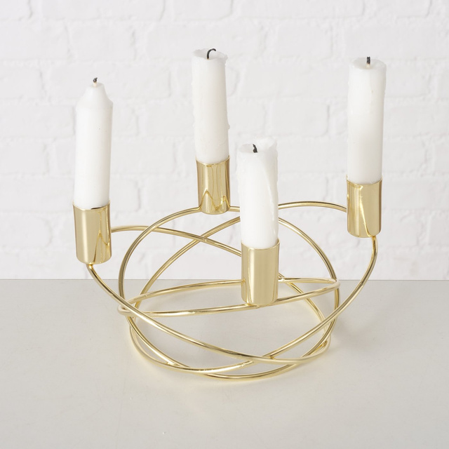 Suport de lumanare metalic pentru 4 lumanari, DELIAH