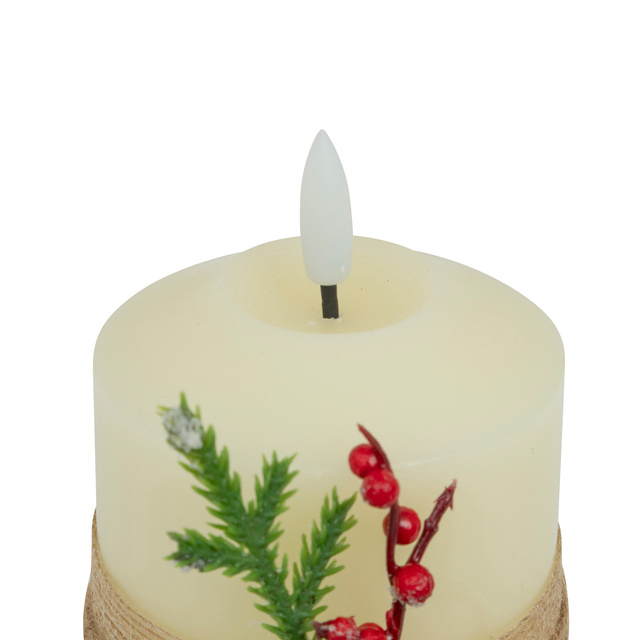 Lumânare decorativă LED din parafină, 10 cm