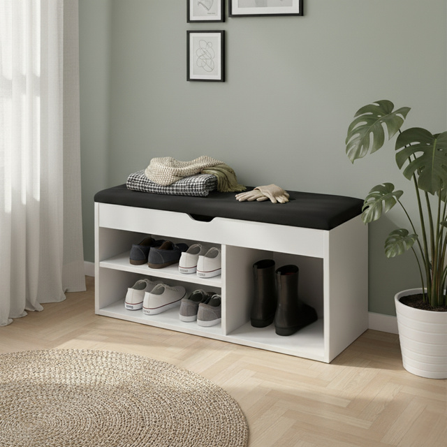 Dulap pentru pantofi cu loc de șezut TRIA, 80 x 43 x 30 cm