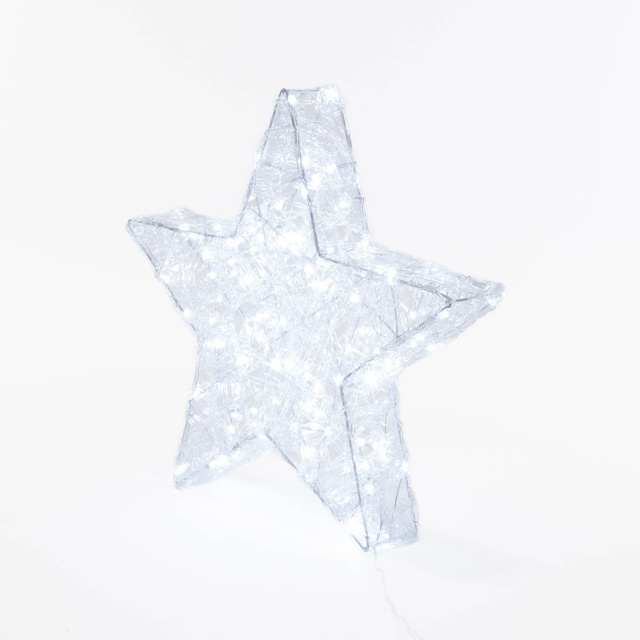 Decoratiune de Craciun stralucitoare, stea, 50 cm