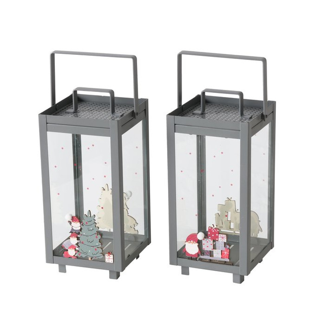 Lanterină de Crăciun pentru lumânare MONTI, 23 cm