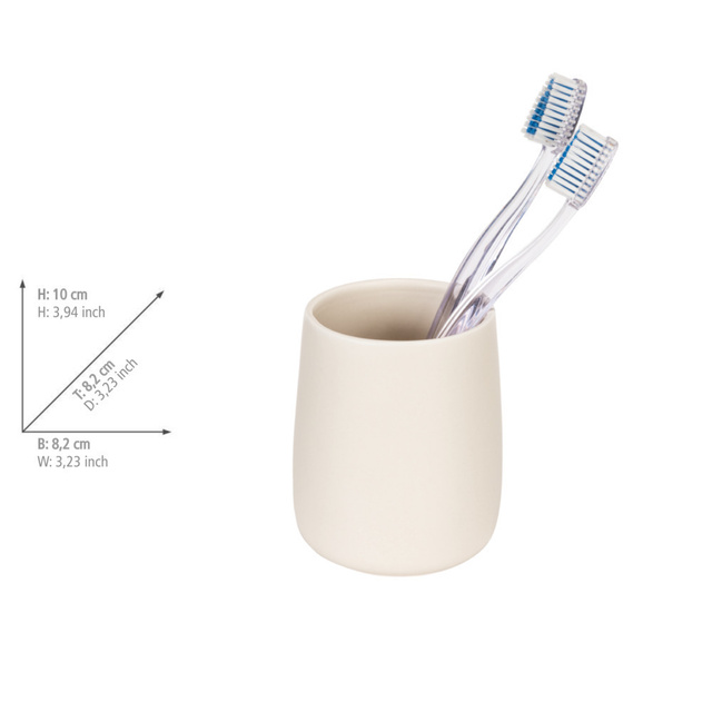 Cana ceramica pentru periute de dinti MARGO, Ø 8,2 cm