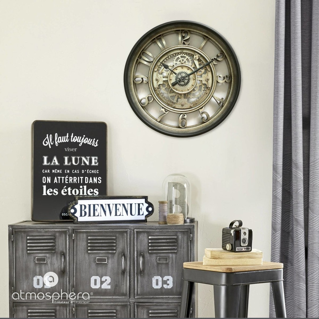 Ceas de perete MECA, stil mansardă, Ø 51 cm