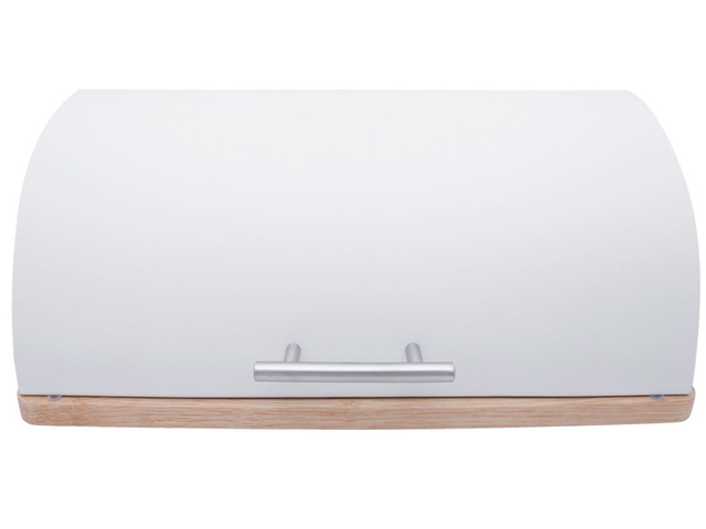 Cutie de pâine metalică pe bază de lemn, ZELLER, argintie