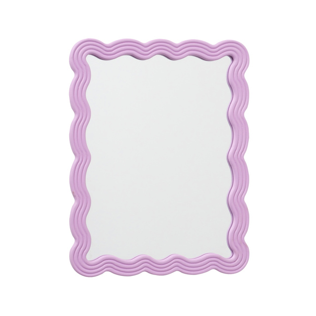 Oglinda de perete FLUCTUS cu cadru ondulat, inaltime 50 cm