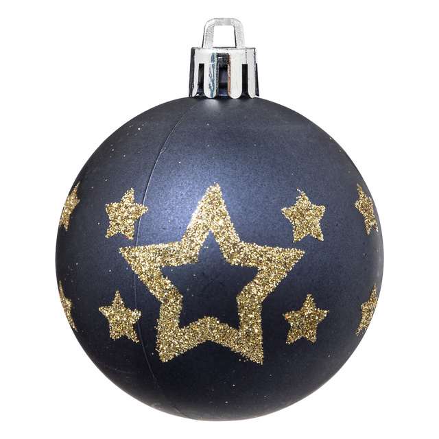 Set globuri cu modele cu sclipici, Ø 6 cm