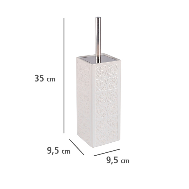 Recipient pentru perie CORDOBA + perie WC, WENKO, alb