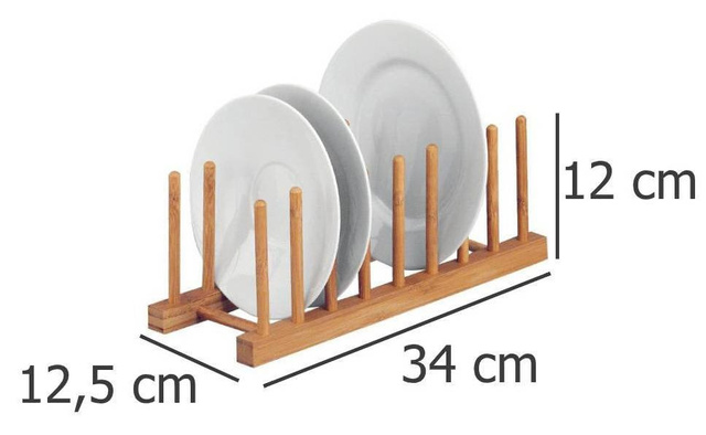 Suport pentru farfurii, organizator, 100% bambus, ZELLER