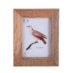 Rama de fotografii stând cu un cadru decorativ din lemn de mango, 21 x 26 x 2,5 cm