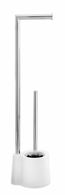 Set toaleta suport hartie igienica si perie cu suport WENKO