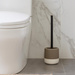 Perie WC cu recipient ceramic THE PASTELS, Ø 11,6 x 38 cm, taupe