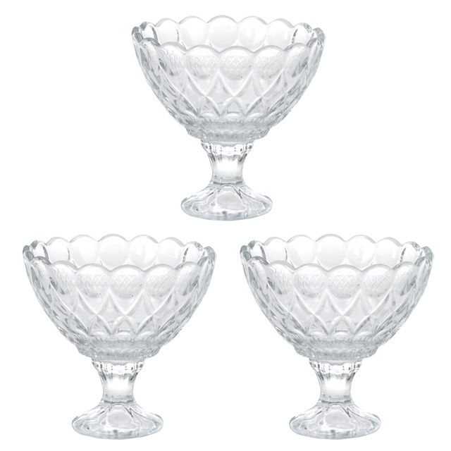 Pahar pentru înghețată deserturi DIAMOND, 3 bucăți x 200 ml