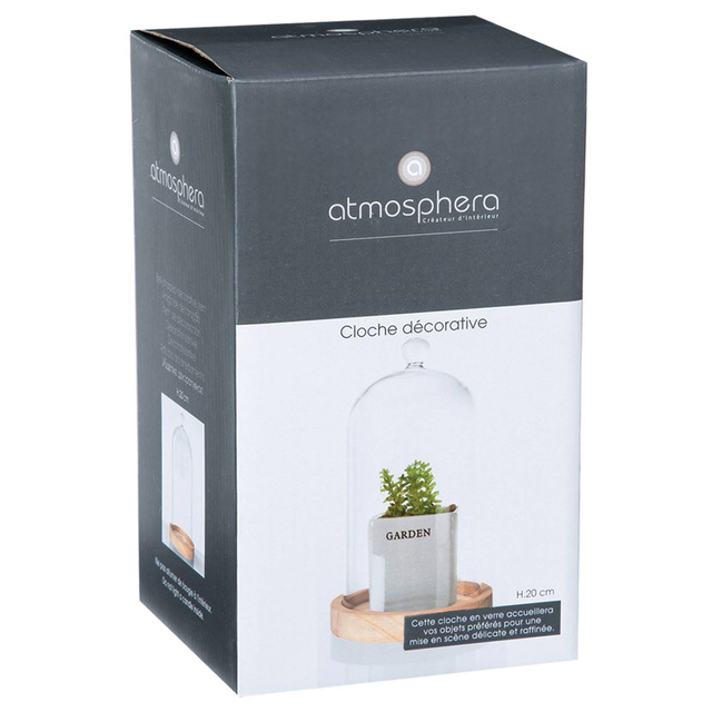 Sfera de sticlă pe bază de lemn, Ø 11 cm