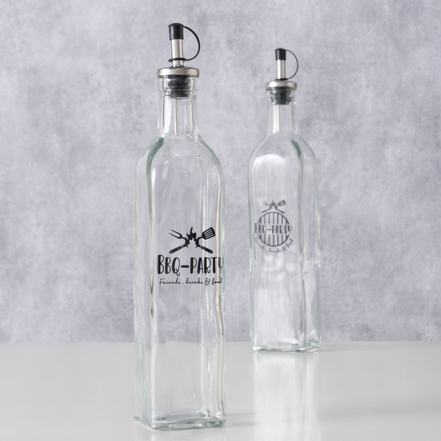 Sticle pentru dressing cu dozator BBQ, 500 ml, set 2 buc.