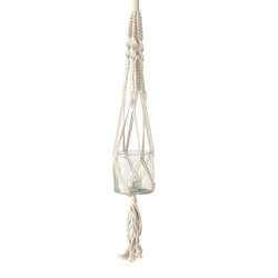 Ghiveci de flori din sticla, decor macrame MAKRAMEE, 83 cm